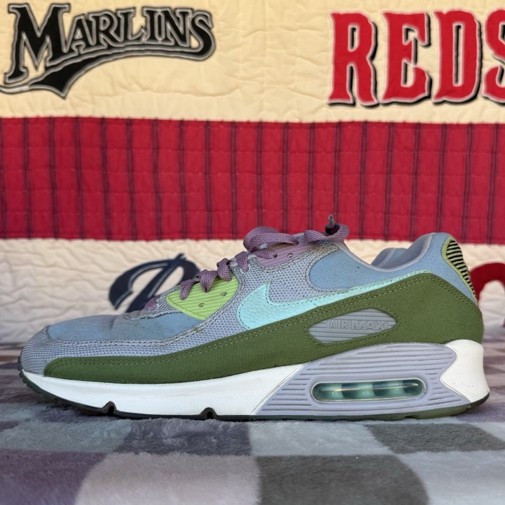 Size 13 - Men's Nike Air Max 90 SE Sun Club - Worn Blue Treeline‎